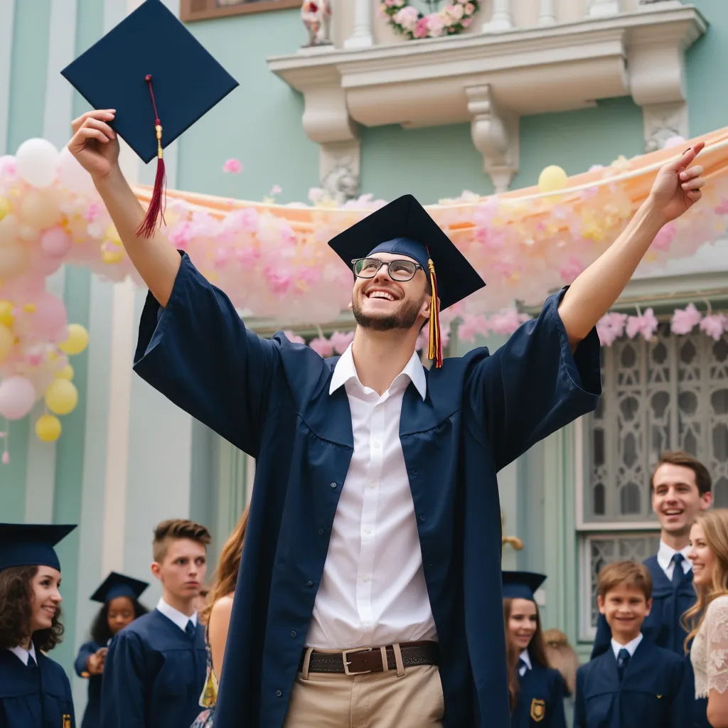 Student Karim during graduation